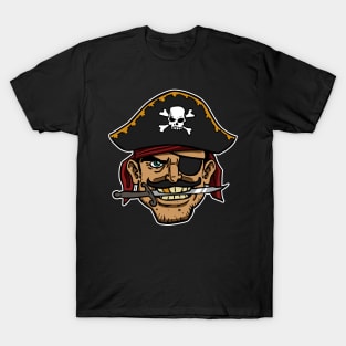 cool pirates black T-Shirt